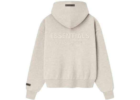 ESSENTIALS ZIP HOODIE "HEATHER STONE"