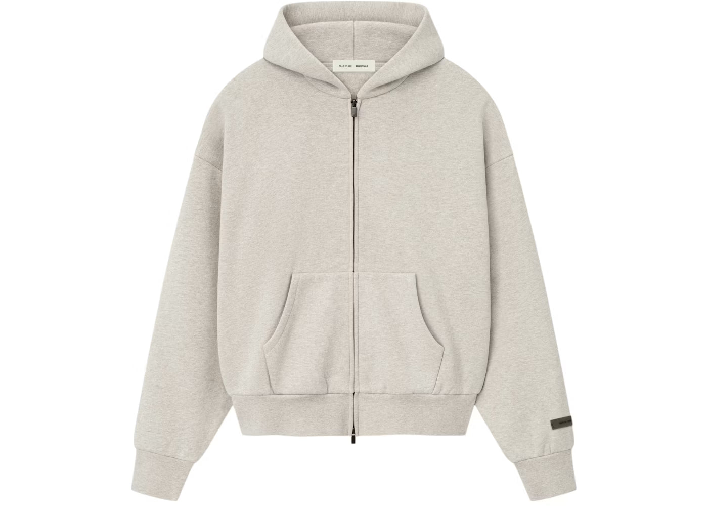 ESSENTIALS ZIP HOODIE "HEATHER STONE"