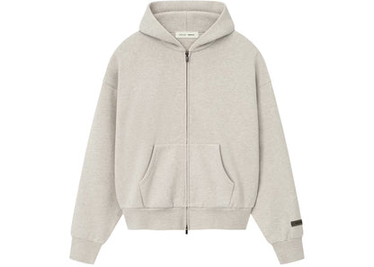 ESSENTIALS ZIP HOODIE "HEATHER STONE"